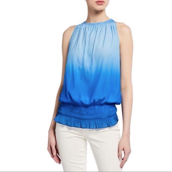 Ramy Brook Blue Ombre Lauren Sleeveless Blouse - Picture 4 of 15